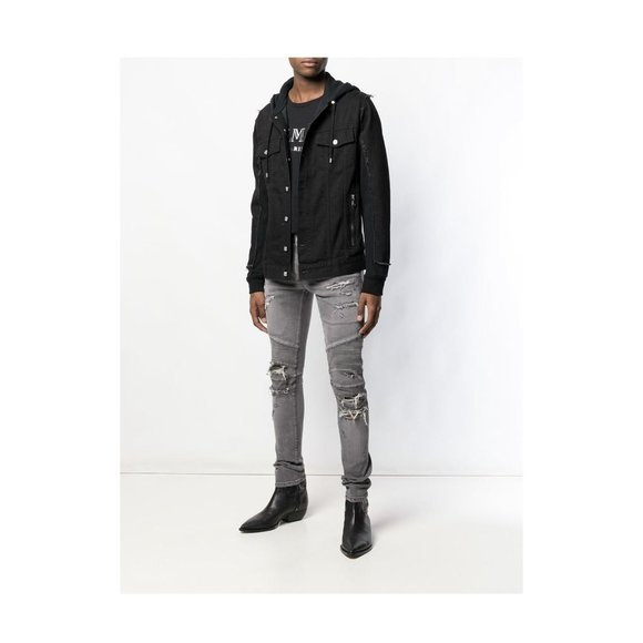 Balmain Skinny distressed biker jeans - Picture 4 of 7